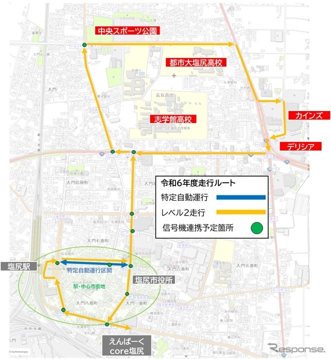 走行ルート《画像提供 アイサンテクノロジー》