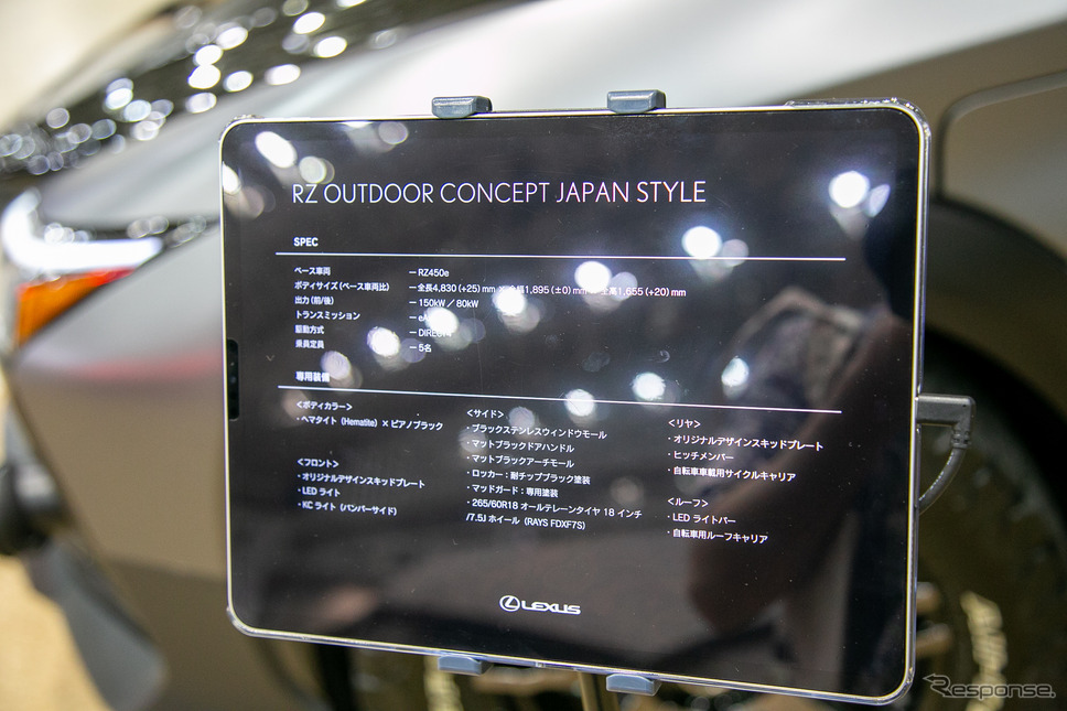 レクサスがアウトドアライフを楽しむ「OVERTRAIL PROJECT」を展開、コンセプトカーも展示…東京アウトドアショー2024