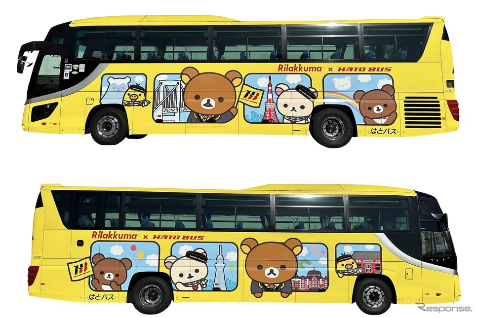 リラックマとのコラボ企画《画像提供 はとバス》