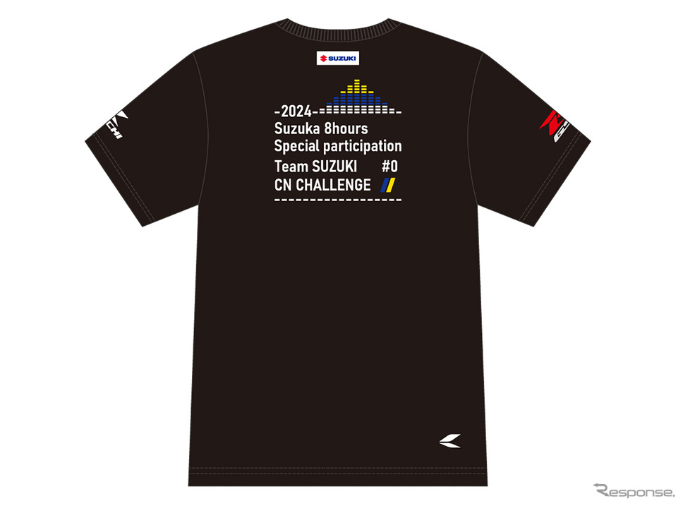 RSタイチTeam SUZUKI CNチャレンジTシャツ(黒)《写真提供 スズキ》