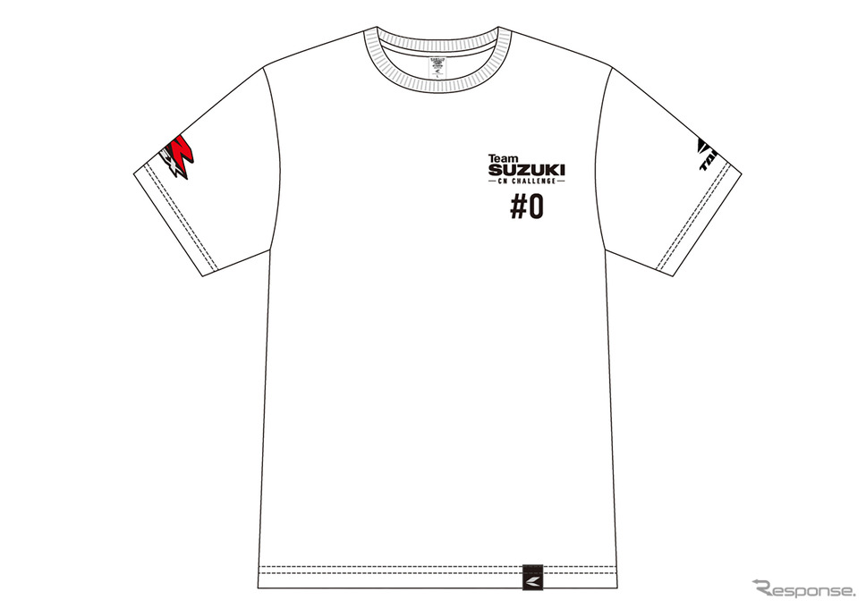 RSタイチTeam SUZUKI CNチャレンジTシャツ(白)《写真提供 スズキ》