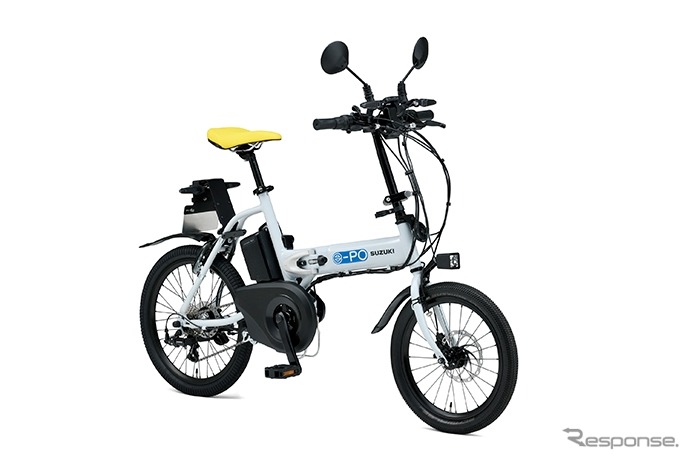スズキとパナソニック サイクルテックが共同開発した原付一種の折り畳み電動モペッド『e-PO(イーポ)』《写真提供:スズキ》
