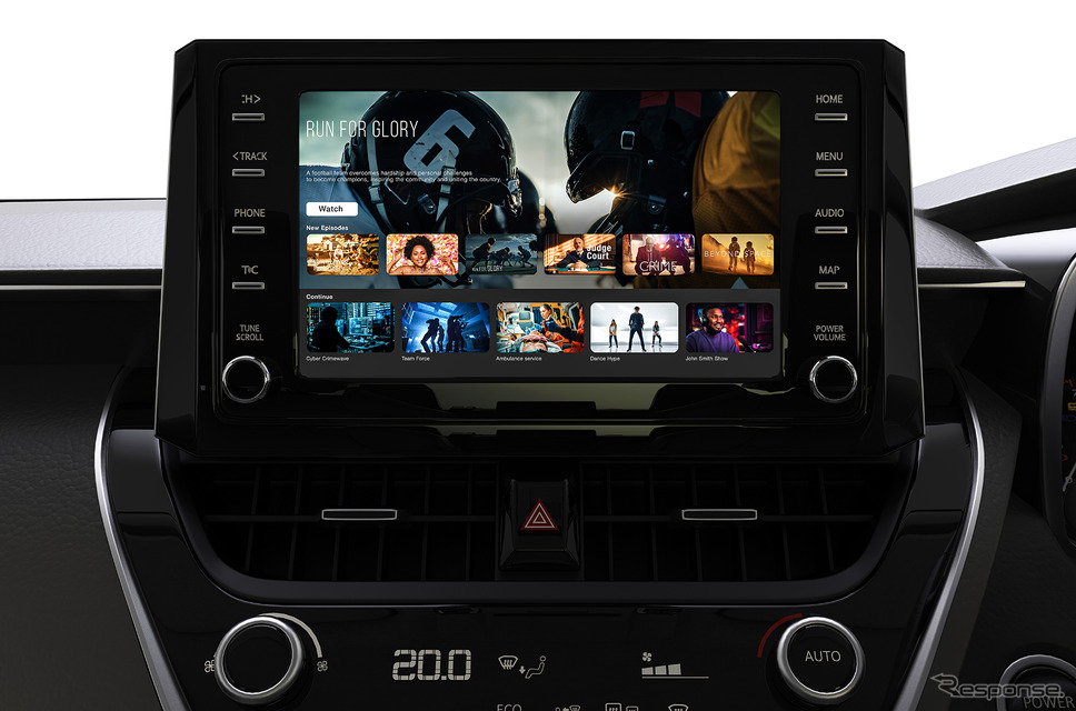 『カシムラ・KD-255』を接続したときの「CarPlay対応機」の画面表示例。Photo by カシムラ