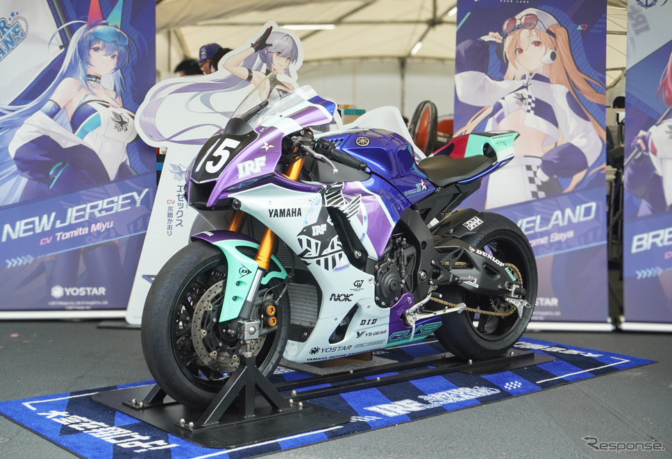 IRF with アズールレーンの参戦マシン「YZF-R1 ESSEX SP 2024Ver.」(鈴鹿8耐2024)《写真撮影 宮崎壮人》