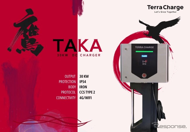 テラチャージのインド市場向け30kW急速充電器「TAKA(鷹)」《photo by Terra Charge》