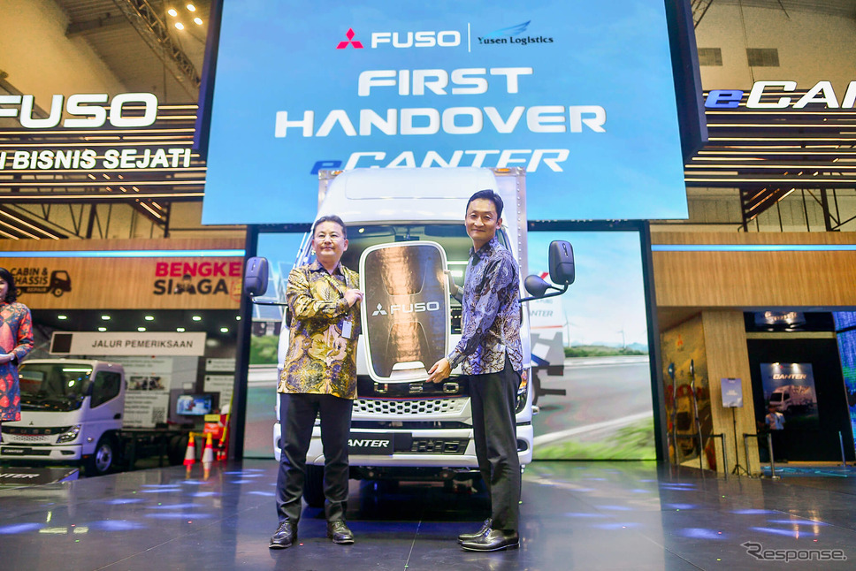 三菱ふそうeキャンター新型を郵船ロジスティクスのインドネシア法人が導入《photo by yusen-logistics》