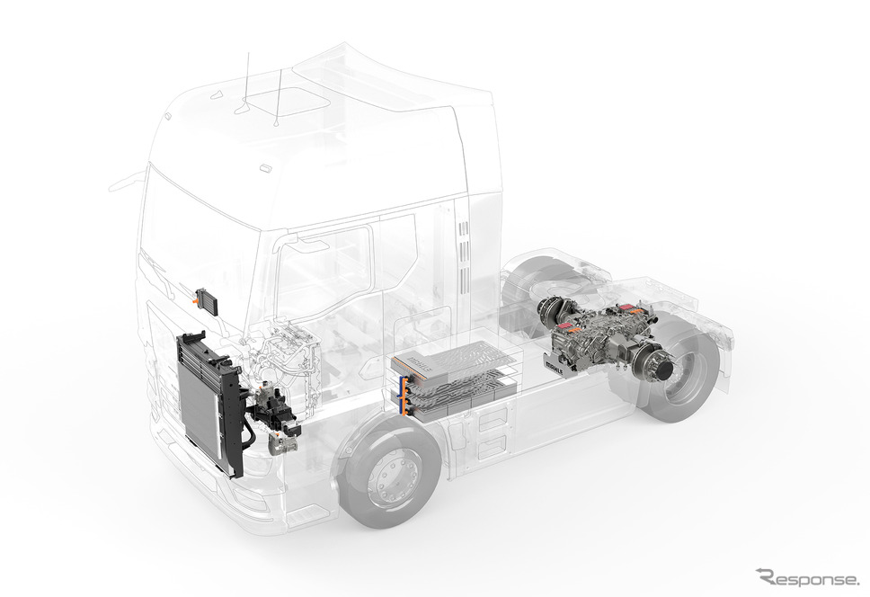 MAHLEの脱炭素化に向けたトラック用の新技術。写真は燃料電池トラック《photo by MAHLE》