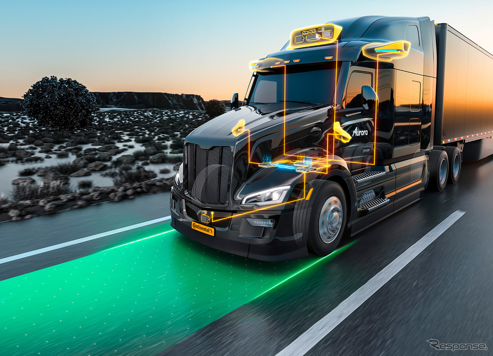 コンチネンタルとオーロラのレベル4の自動運転トラック《photo by continental》