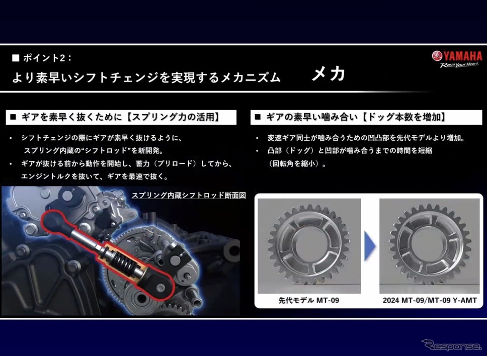 ヤマハ『MT-09』に搭載される新開発の自動変速トランスミッション『Y-AMT』《写真提供 ヤマハ発動機》