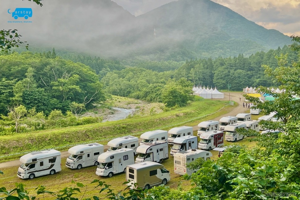 「FUJI ROCK FESTIVAL'24」のキャンプ宿泊エリア「キャンプヴィレッジ」《写真提供：Carstay》