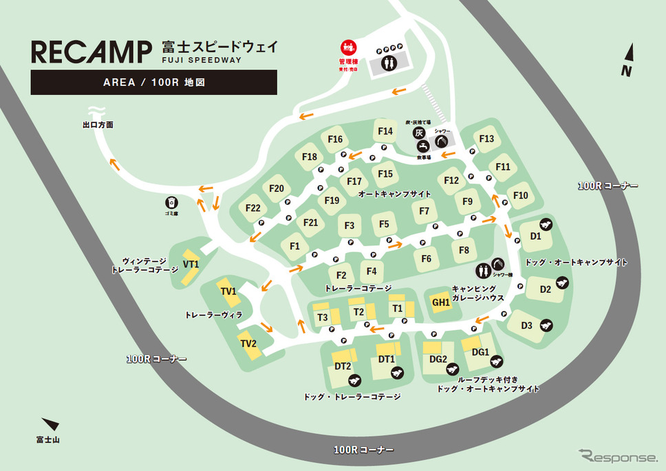 場内 MAP（イメージ）《画像提供 富士スピードウェイ》