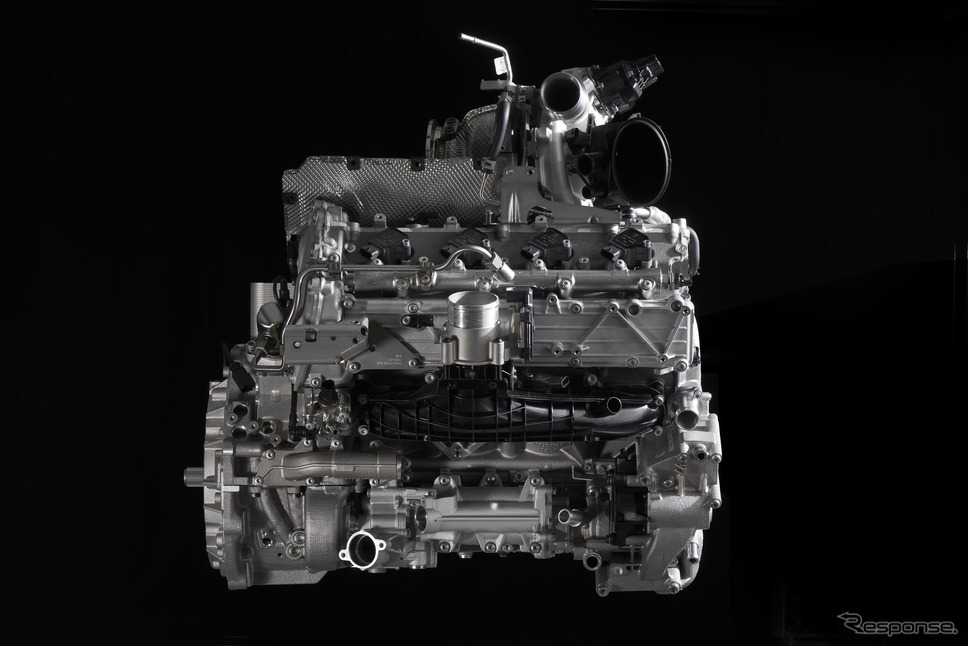 ランボルギーニの新型スーパーカーのV8ツインターボ《photo by Lamborghini》