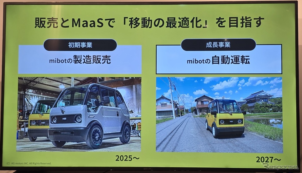 mibotは販売だけで無く、MaaSによる利用拡大を狙う。《写真撮影 根岸智幸》