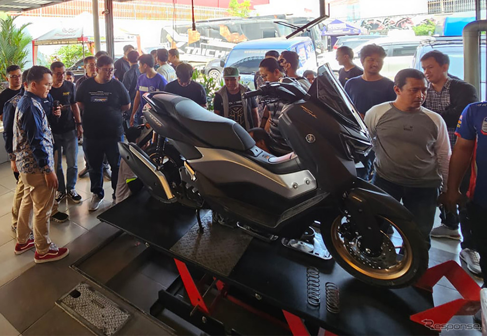 『NMAX “TURBO”』発表時の様子《photo by PT Yamaha Indonesia Motor Mfg. (YIMM)》