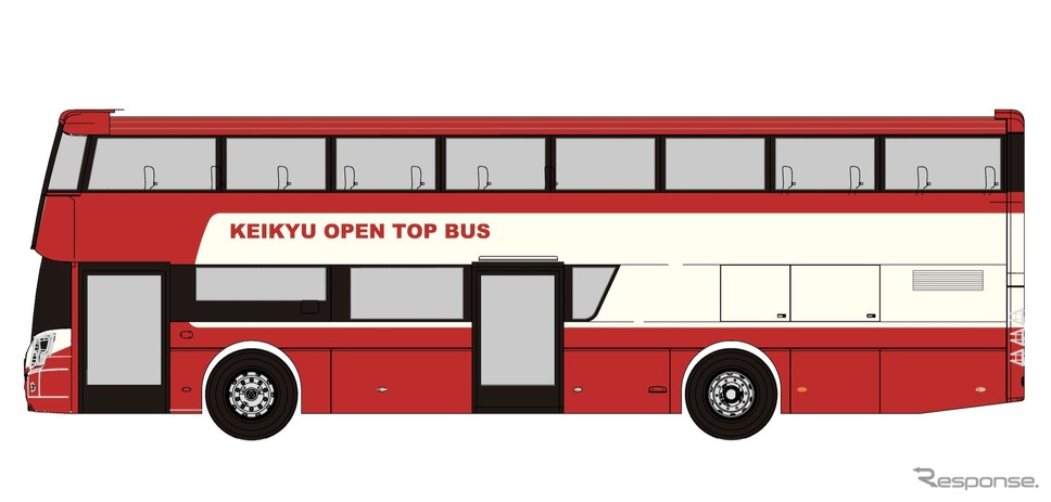 新型オープントップバス イメージイラスト《画像提供 京急電鉄》