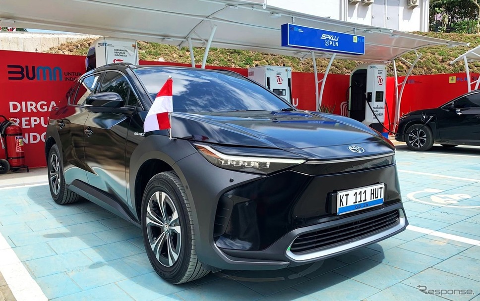 トヨタのEV『bZ4X』40台がインドネシア独立記念式典の公式車両に《photo by Toyota》