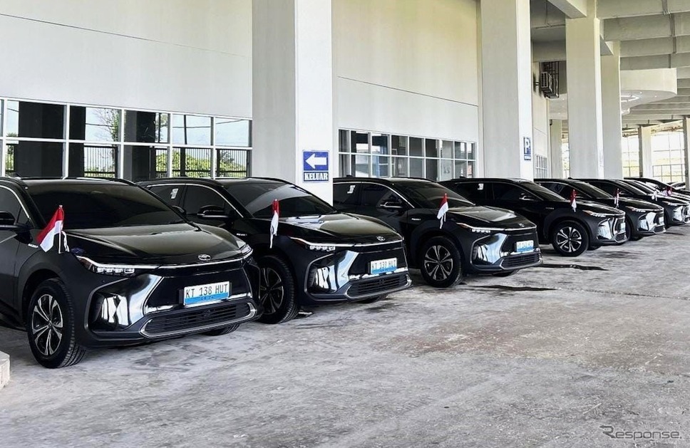 トヨタのEV『bZ4X』40台がインドネシア独立記念式典の公式車両に《photo by Toyota》