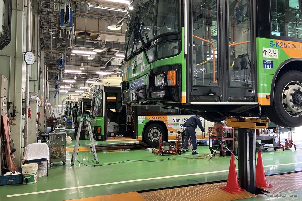 都営バス自動車工場(江東区東雲)《写真撮影 高木啓》