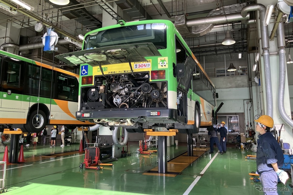 都営バス自動車工場(江東区東雲)《写真撮影 高木啓》