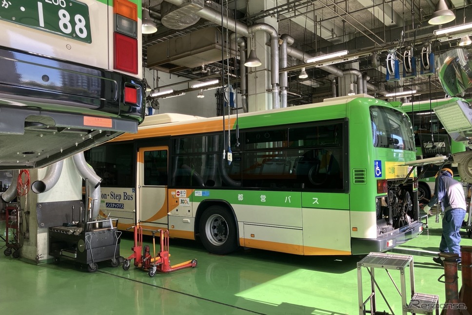 都営バス自動車工場(江東区東雲)《写真撮影 高木啓》