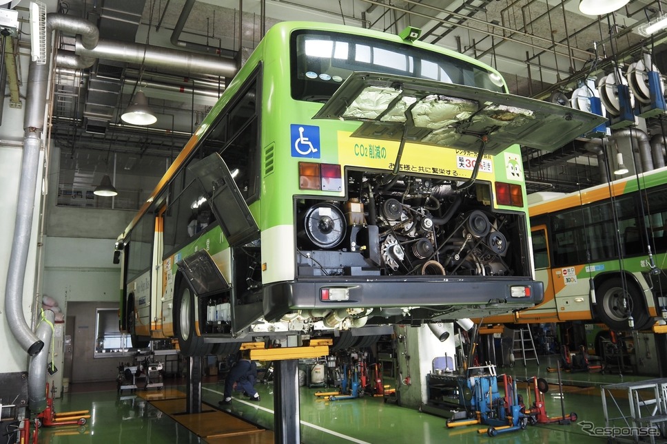 都営バス自動車工場(江東区東雲)《写真撮影 高木啓》