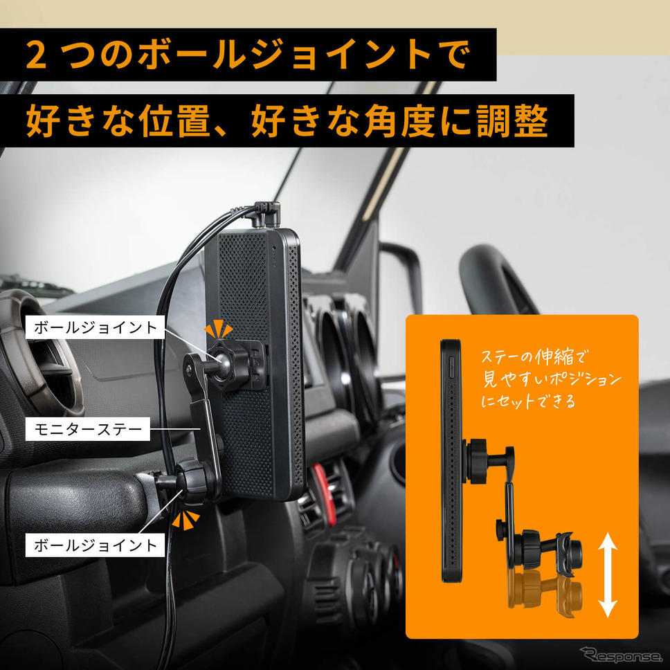 セイワからスズキ・ジムニー/ジムニーシエラ専用のデジタルサイドミラー「RAY18」が新発売《画像提供 セイワ》