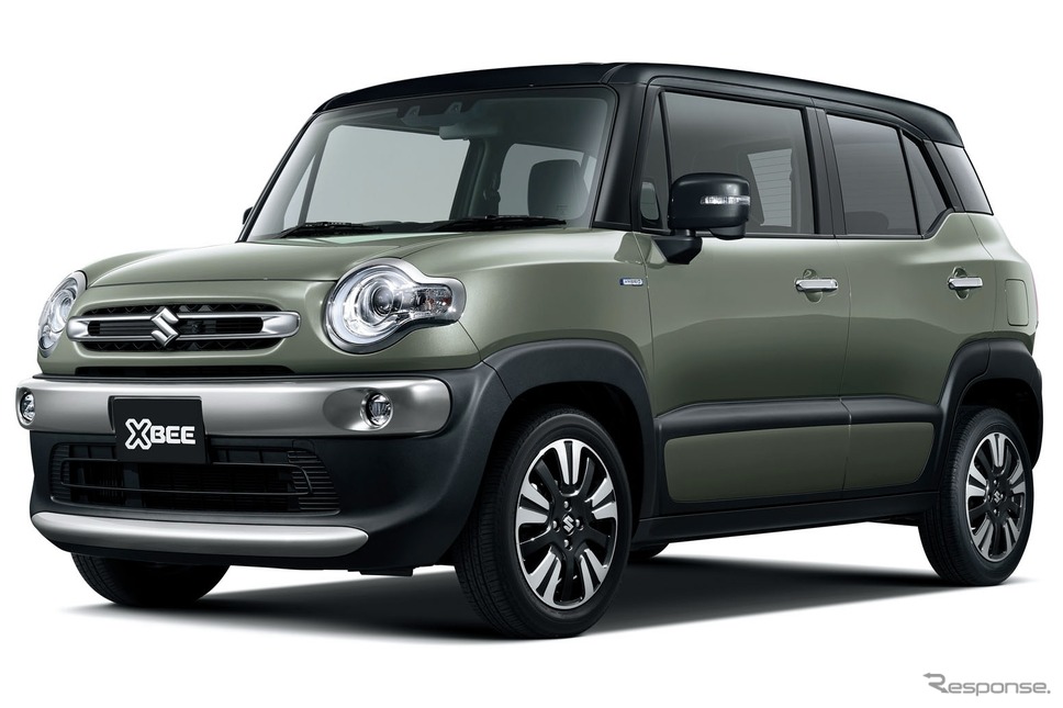 スズキ・クロスビー(TWO TONE):タフカーキパールメタリック×ブラック2トーンルーフ《写真提供 スズキ》