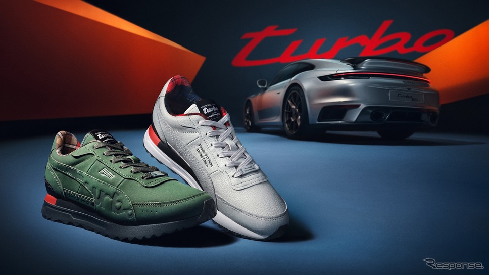 ポルシェ911ターボ誕生50周年を記念するPUMAのスニーカー《photo by Porsche》