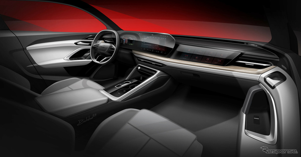 アウディ Q5 新型のデザインスケッチ《photo by: Audi》