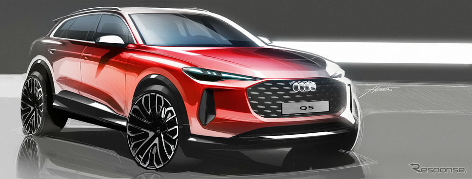 アウディ Q5 新型のデザインスケッチ《photo by: Audi》