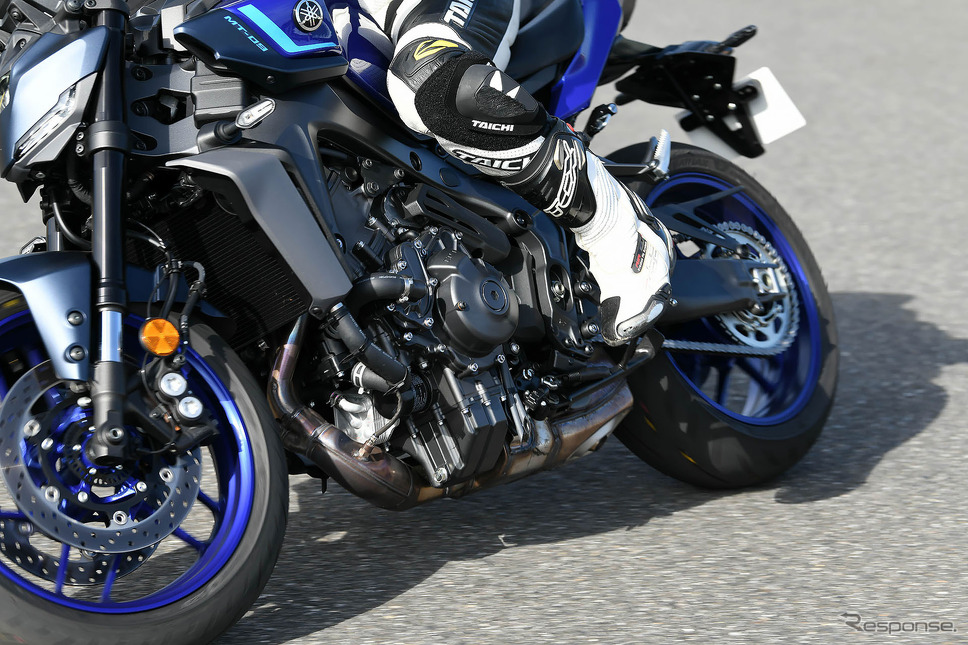 シフトペダルがないヤマハ MT-09 Y-AMT《写真撮影 中野英幸》