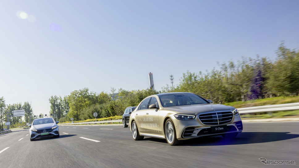 メルセデスベンツ EQS と Sクラス の「DRIVE PILOT」装着車(参考画像)《photo by Mercedes-Benz》