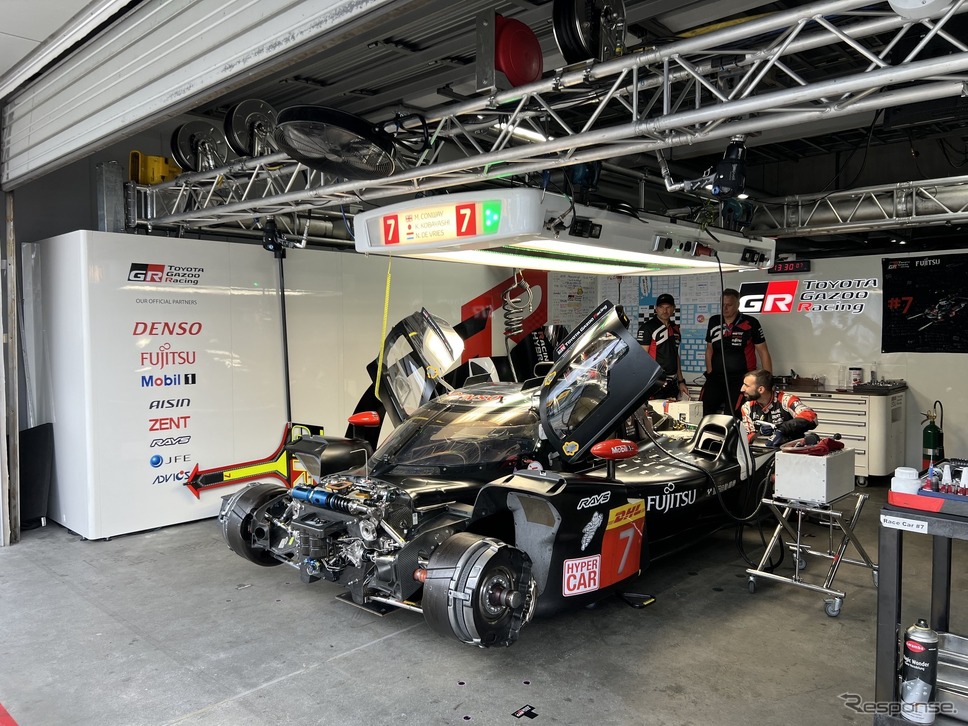 TOYOTA GAZOO Racingのピット《写真撮影 吉田瑶子》