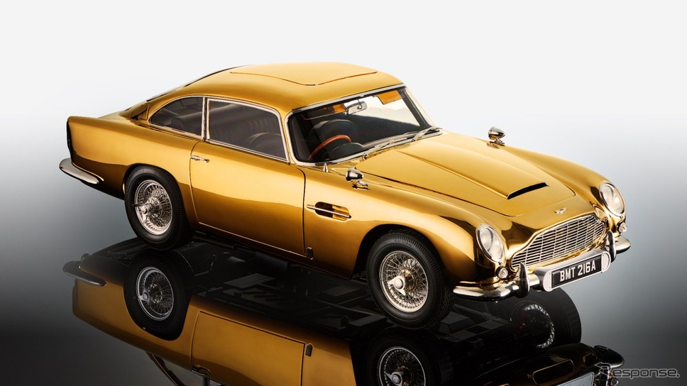 イオン・プロダクションとアストン・マーティン社の公認モデル 24K純金メッキ《画像提供 アゴラモデルズ》