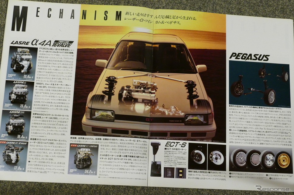 トヨタ・カローラFX(初代)当時のカタログ《カタログ写真撮影 島崎七生人》