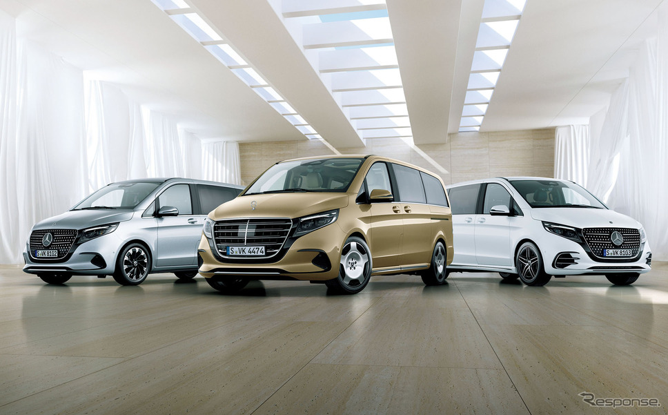 「V 220 d」と「V 220 d EXCLUSIVE long Platinum Suite」《写真提供 メルセデス・ベンツ日本》