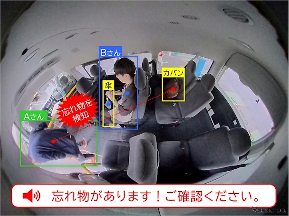 アイシンのAI活用の「忘れ物検知機能」《写真提供 アイシン》