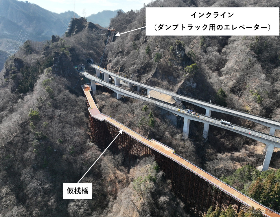 高崎側からの施工状況《写真提供 NEXCO東日本》