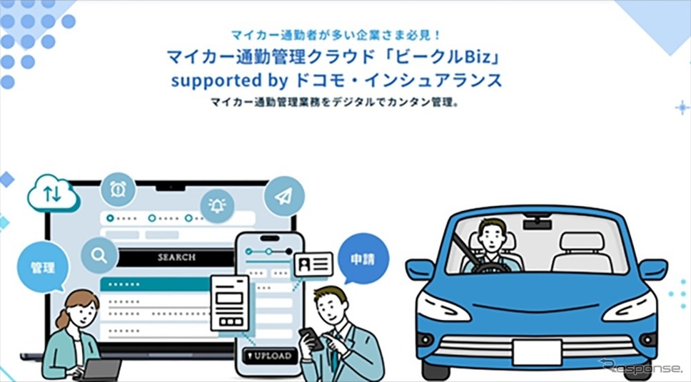 マイカー通勤管理クラウド「ビークルBiz」supported by ドコモ・インシュアランス《写真提供 ドコモ・インシュアランス》