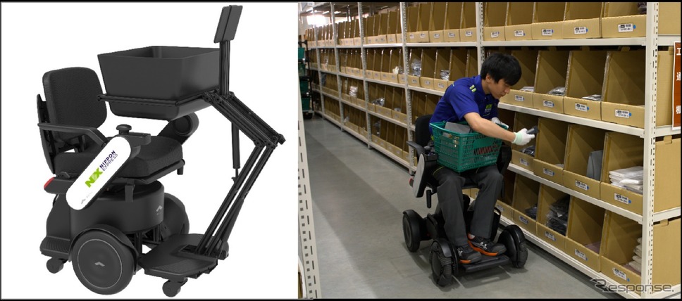 日本通運とWHILLが共同開発した倉庫作業専用モビリティの試作機《写真提供 WHILL》