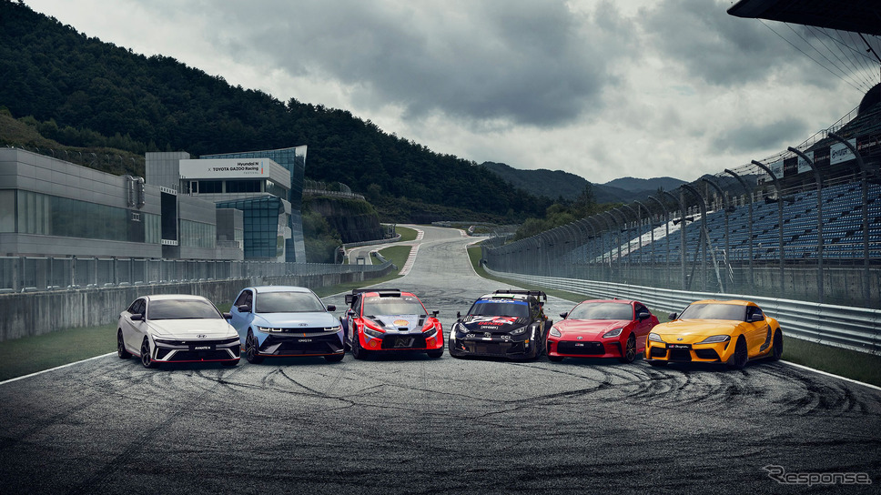 トヨタとヒョンデが10月27日、韓国で初の共同モータースポーツイベント「ヒュンダイN x TOYOTA GAZOOレーシングフェスティバル」を開催《photo by Hyundai》