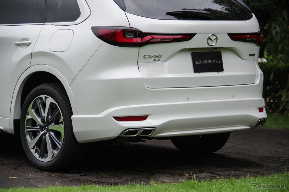 マツダ CX-80 アクセサリー装着車「シグネチャースタイル」《写真撮影 宮崎壮人》