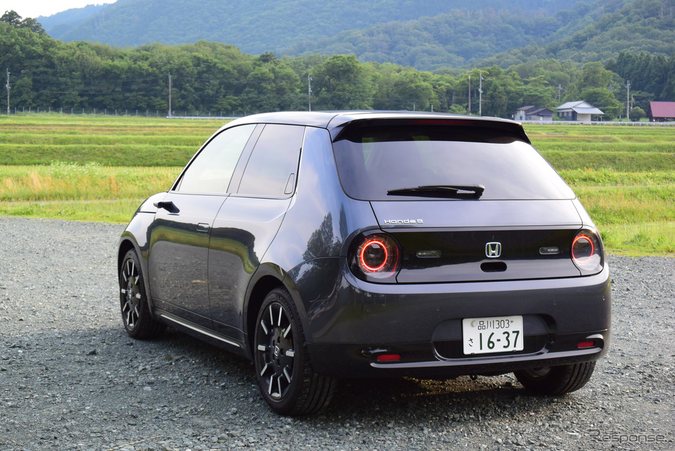 Honda eのリアビュー《写真撮影 井元康一郎》