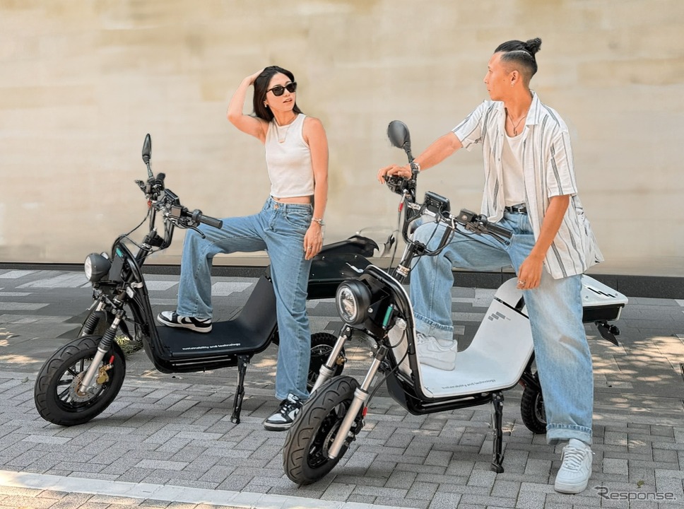 EVバイクシェアアプリ「GOGO」と通信連携可能な新型のEV特定小型原付「FUTURE board 2」《写真提供 フューチャーモビリティ》