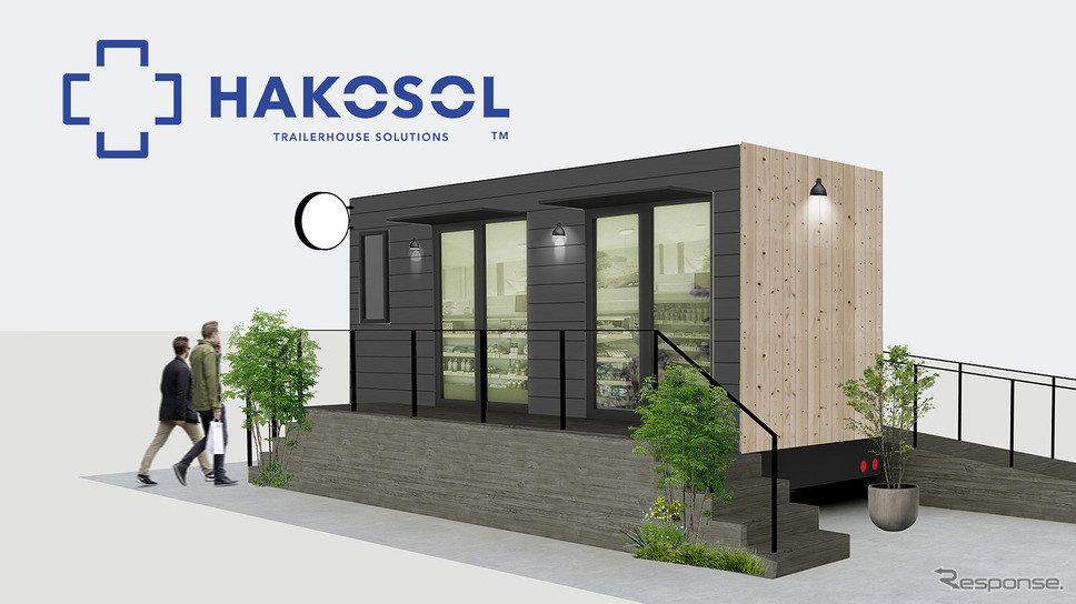 パナソニック産機システムズの、移動型出店ソリューション「HAKOSOL（ハコソル）」《写真提供 パナソニック産機システムズ》