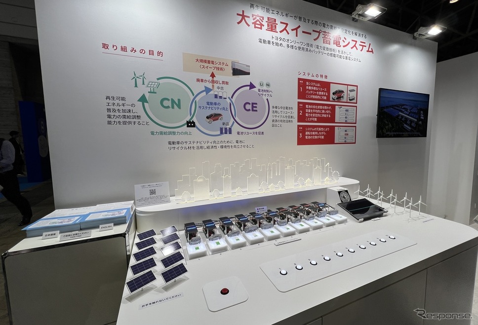 ブースでは「大容量スイープ蓄電システム」も紹介《写真撮影 中尾真二》