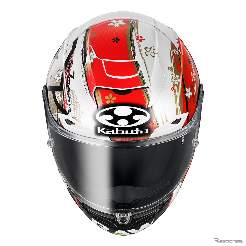 GPライダー“アレイシ”モデルのヘルメット第2弾「F-17 Mips ALEIX-JAPAN」《写真提供 オージーケーカブト》