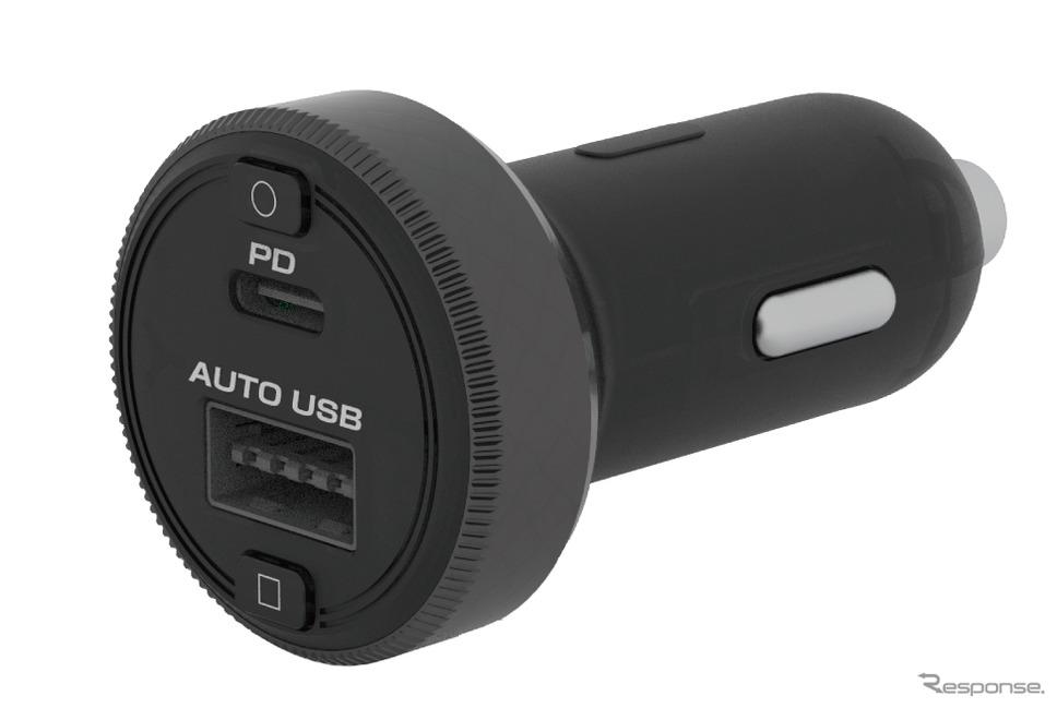 Kashimura・DC-42W USB 2ポート PD30W 自動判定 アンビエントライト付き(DC-059)Photo by カシムラ