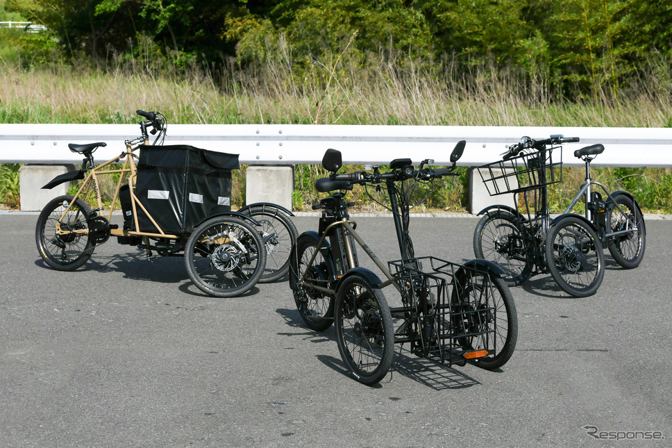 カワサキの電動3輪「noslisu」シリーズ(参考画像)《写真撮影 中野英幸》