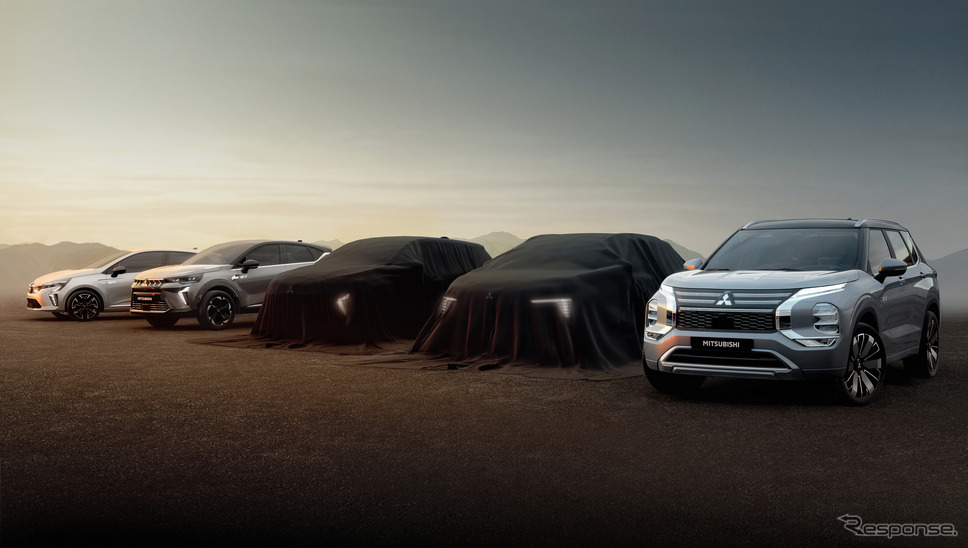 三菱自動車の欧州向け新型電動SUV2車種のティザー《photo by mitsubishi-motors》